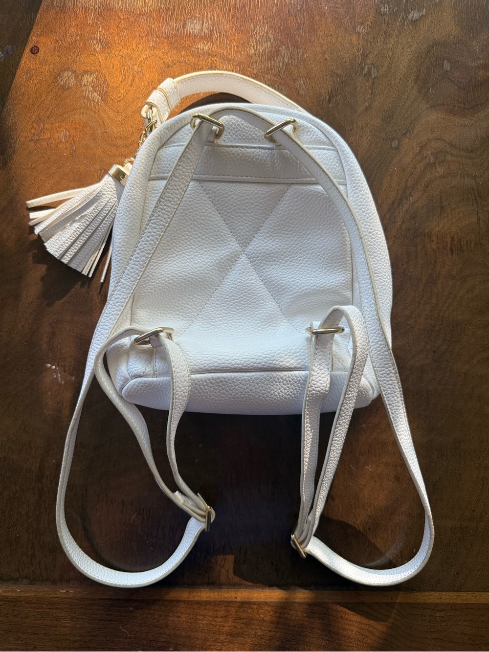 WHITE GUESS MINI BACKPACK PURSE - Picture 6 of 9
